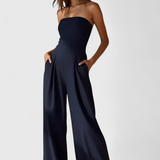 NOELIA™ – Mono elegante sin mangas con escote estructurado
