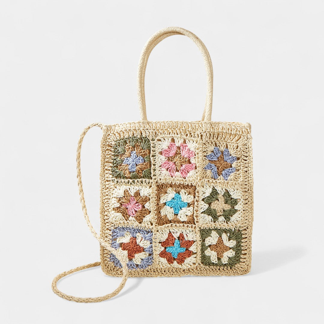 SONIA™ – Bolso de crochet con diseño vintage multicolor