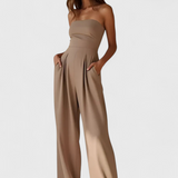 NOELIA™ – Mono elegante sin mangas con escote estructurado