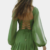Skylar Vestido Mini con Escote en V