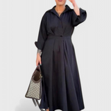 Celina Vestido Largo Maxi con Solapa