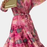 Dajana Vestido Maxi Envolvente con Estampado Floral