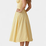 Flora Vestido Midi A-Line con Corsé