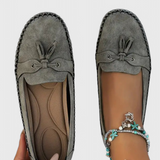 Peony Mocasines de Suede Clásicos con Borlas