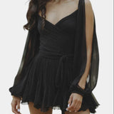 Skylar Vestido Mini con Escote en V