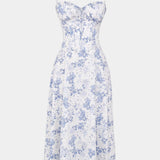 Flora Vestido Midi A-Line con Corsé