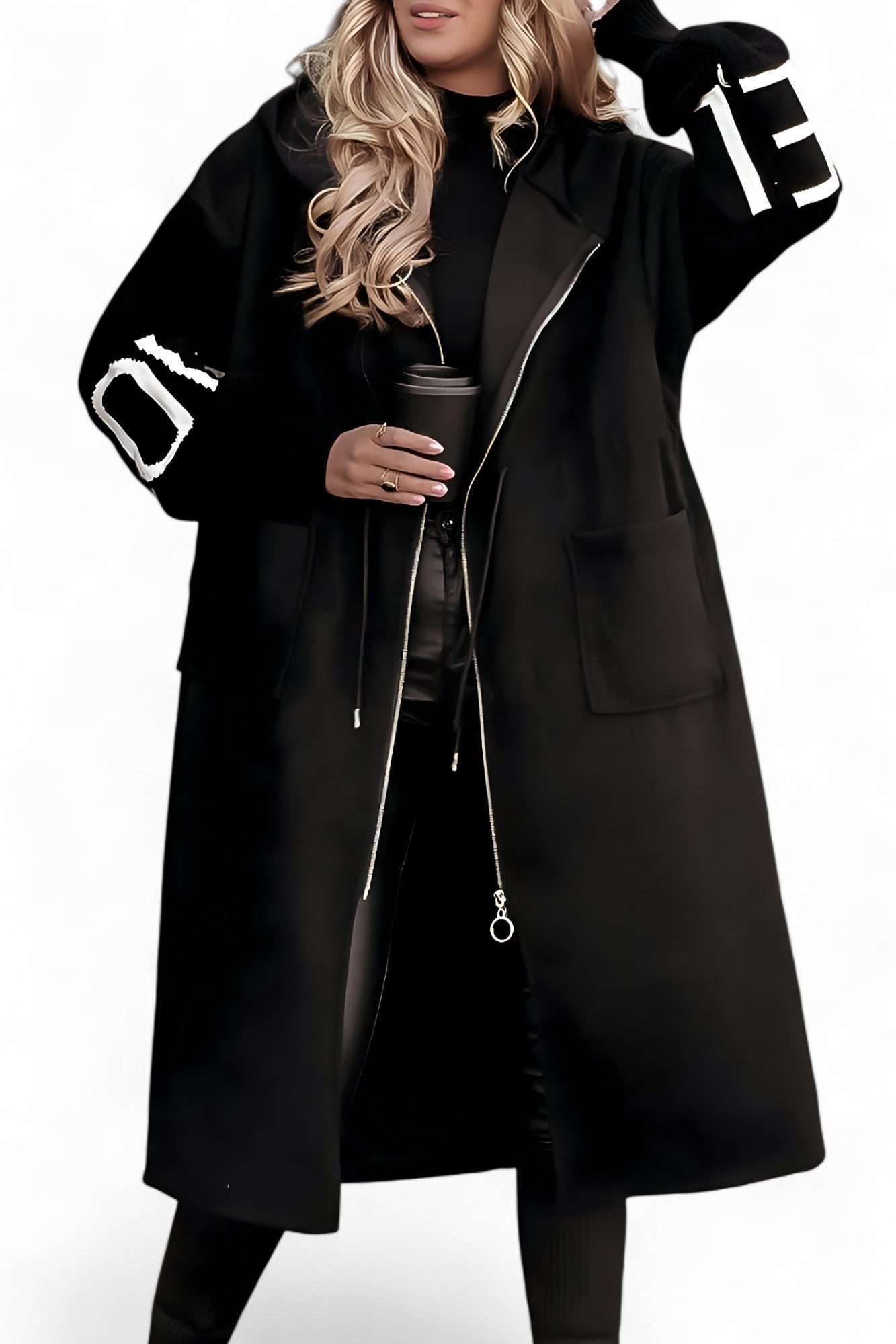 Rosa | Cárdigan-abrigo elegante con capucha