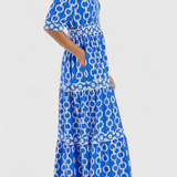 Casilda Vestido Midi con Estampado de Cadenas