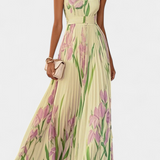 Calanthe Vestido Floral Plisado