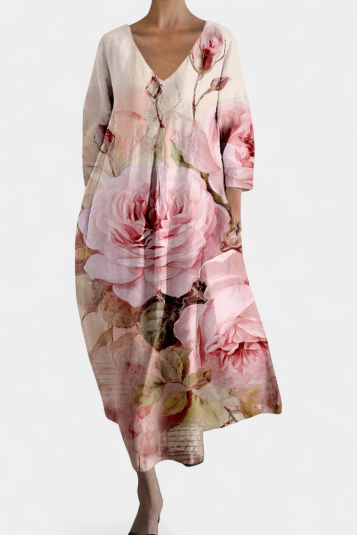 Anne Vestido de Malla con Escote en V