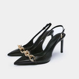 Tacones Metálicos con Cadena