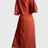 Elsa Vestido Relaxed con Escote en V y Cordones