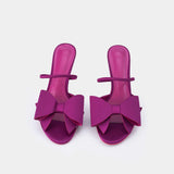 Tacones Puntiagudos de Cuero Sintético