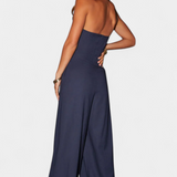 NOELIA™ – Mono elegante sin mangas con escote estructurado