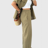 Lani Conjunto de Camisa y Pantalones de Dos Piezas Relaxed