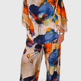 Karoline Conjunto Floral de Dos Piezas con Ajuste Relajado