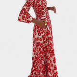 Mar Vestido Floral con Hombros Descubiertos