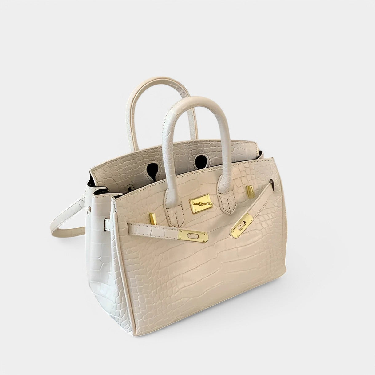 CAMILA™ – Bolso de mano en piel efecto cocodrilo