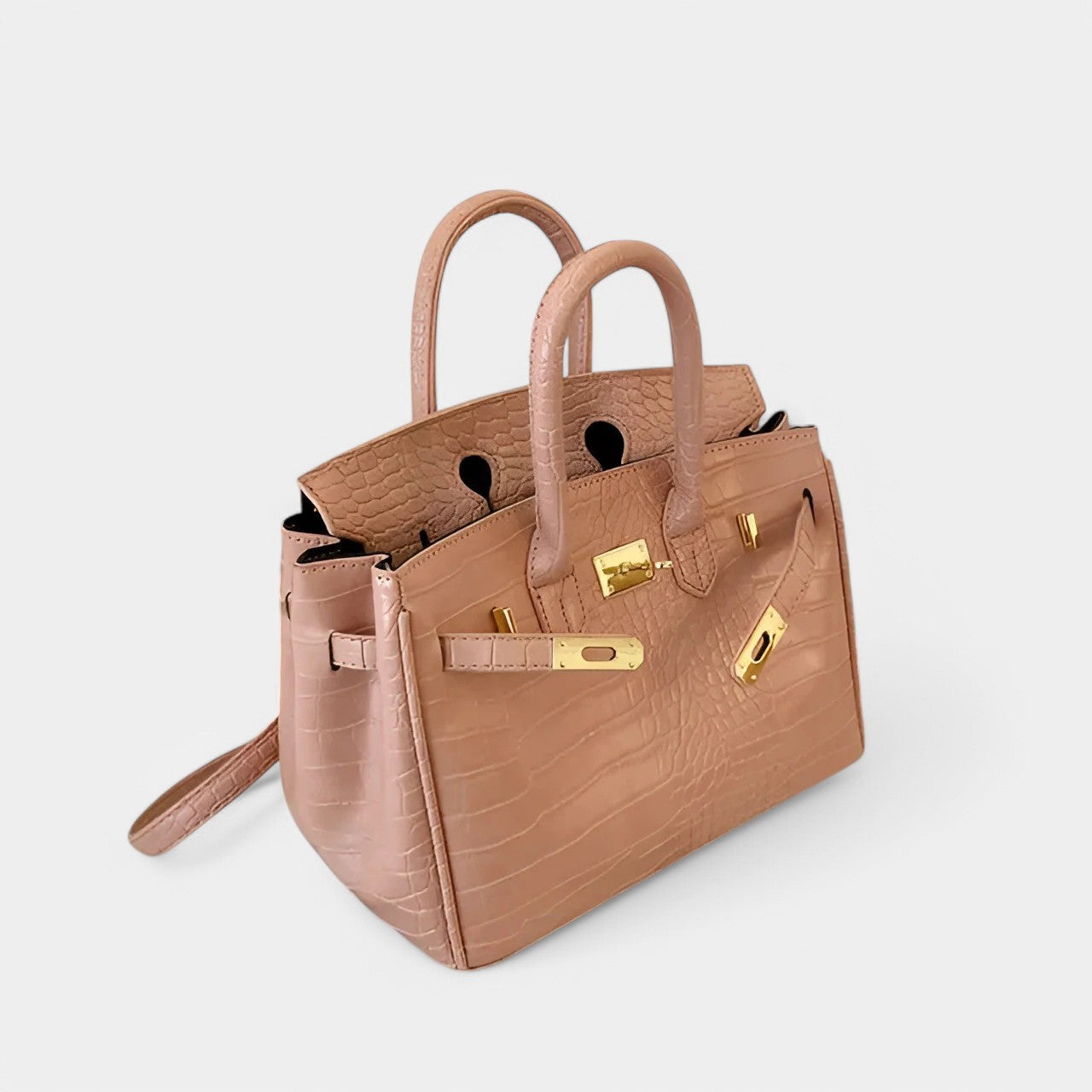 CAMILA™ – Bolso de mano en piel efecto cocodrilo