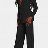 Marnie Conjunto de Blazer a Medida y Pantalones de Pierna Ancha