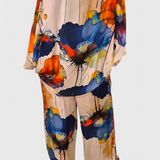 Karoline Conjunto Floral de Dos Piezas con Ajuste Relajado