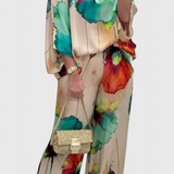 Karoline Conjunto Floral de Dos Piezas con Ajuste Relajado