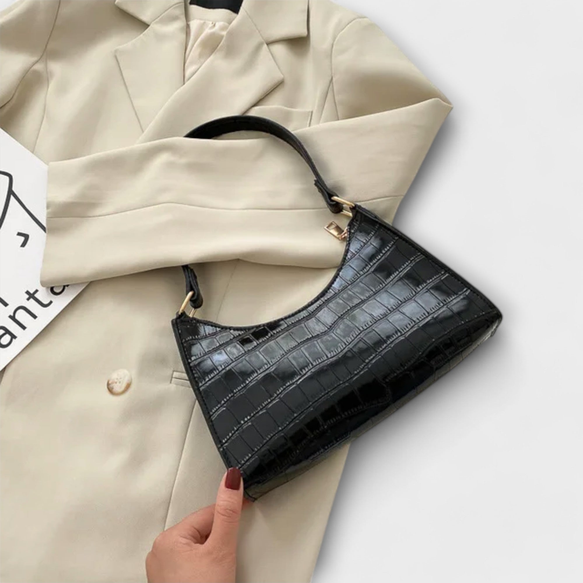 RAQUEL™ – Bolso brillante con estilo clásico