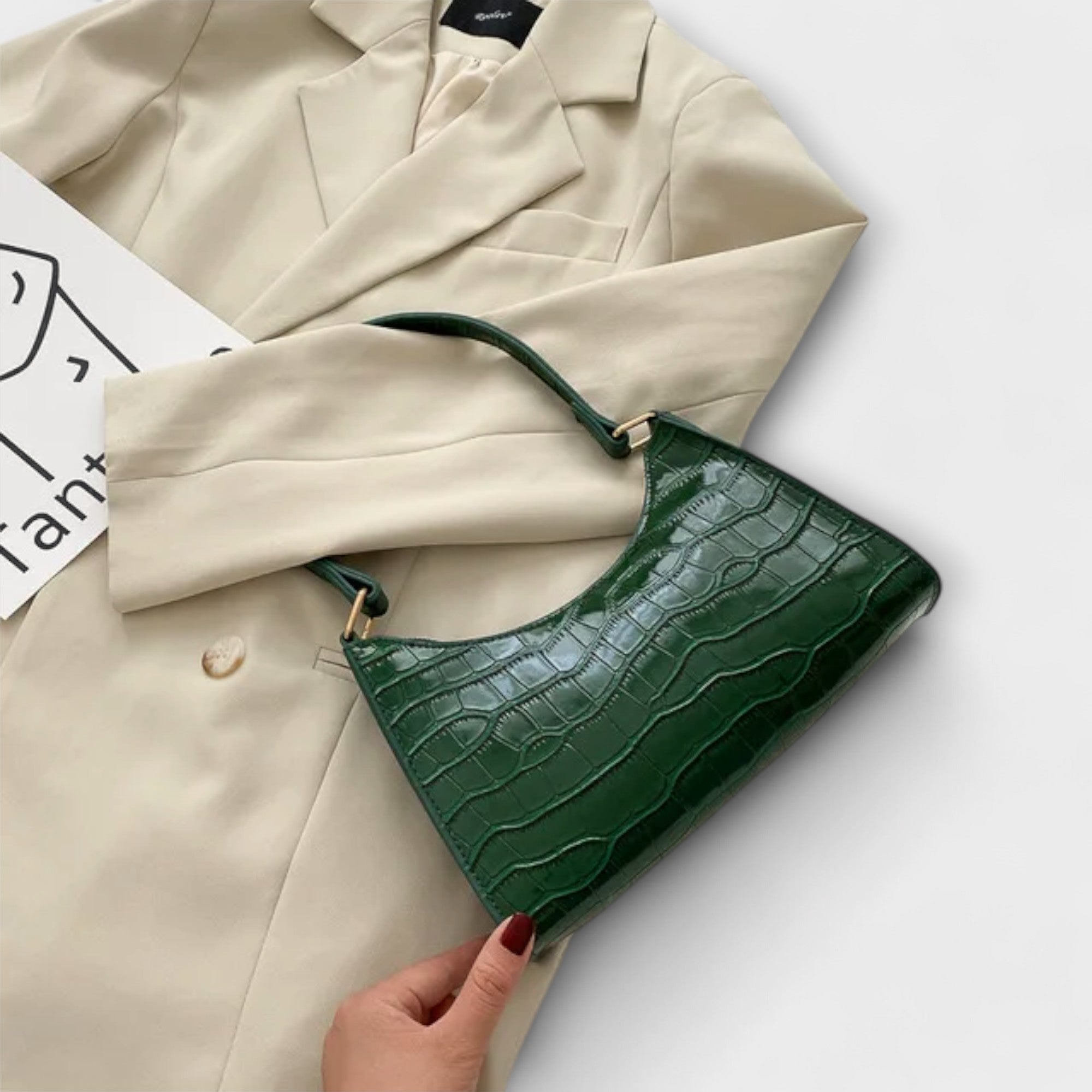 RAQUEL™ – Bolso brillante con estilo clásico