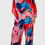 Karoline Conjunto Floral de Dos Piezas con Ajuste Relajado