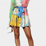 Fallon Vestido Mini Impreso Multi-Color