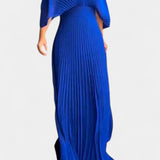 Anita Vestido Midi con Pliegues y Escote en V