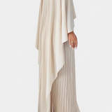 Belen Vestido Maxi de Cuello Alto con Pliegues y Mangas de Volante
