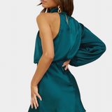 Mara Vestido Mini Drapado de Un Hombro
