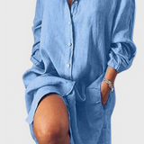 Marlene Vestido Camisa Lino Longline