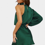 Mara Vestido Mini Drapado de Un Hombro