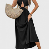 Sorina Vestido Midi Halter con Cortes