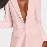 Marnie Conjunto de Blazer a Medida y Pantalones de Pierna Ancha