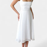 Mary Vestido Midi A-Line Sin Mangas
