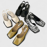 Cora Zapatillas Acolchadas de Punta Cuadrada
