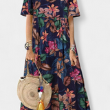 Kareela Vestido Largo Floral de Estilo Relajado