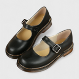 Blanca Zapatos Mary Jane Vintage con Correa y Suela de Confort