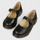 Blanca Zapatos Mary Jane Vintage con Correa y Suela de Confort
