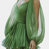 Skylar Vestido Mini con Escote en V