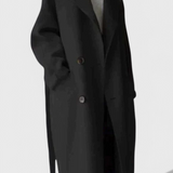 Abrigo Largo de Mezcla de Lana Clara Timeless