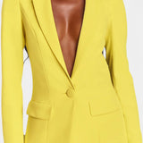 Marnie Conjunto de Blazer a Medida y Pantalones de Pierna Ancha