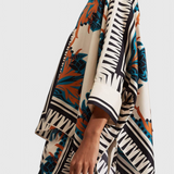 Beatriz Conjunto Floral de Satén al Atardecer