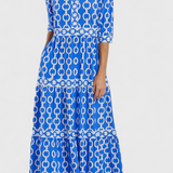 Casilda Vestido Midi con Estampado de Cadenas