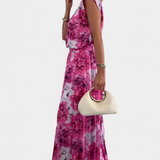 MARIA™ – Conjunto floral con top estructurado y pantalón plisado