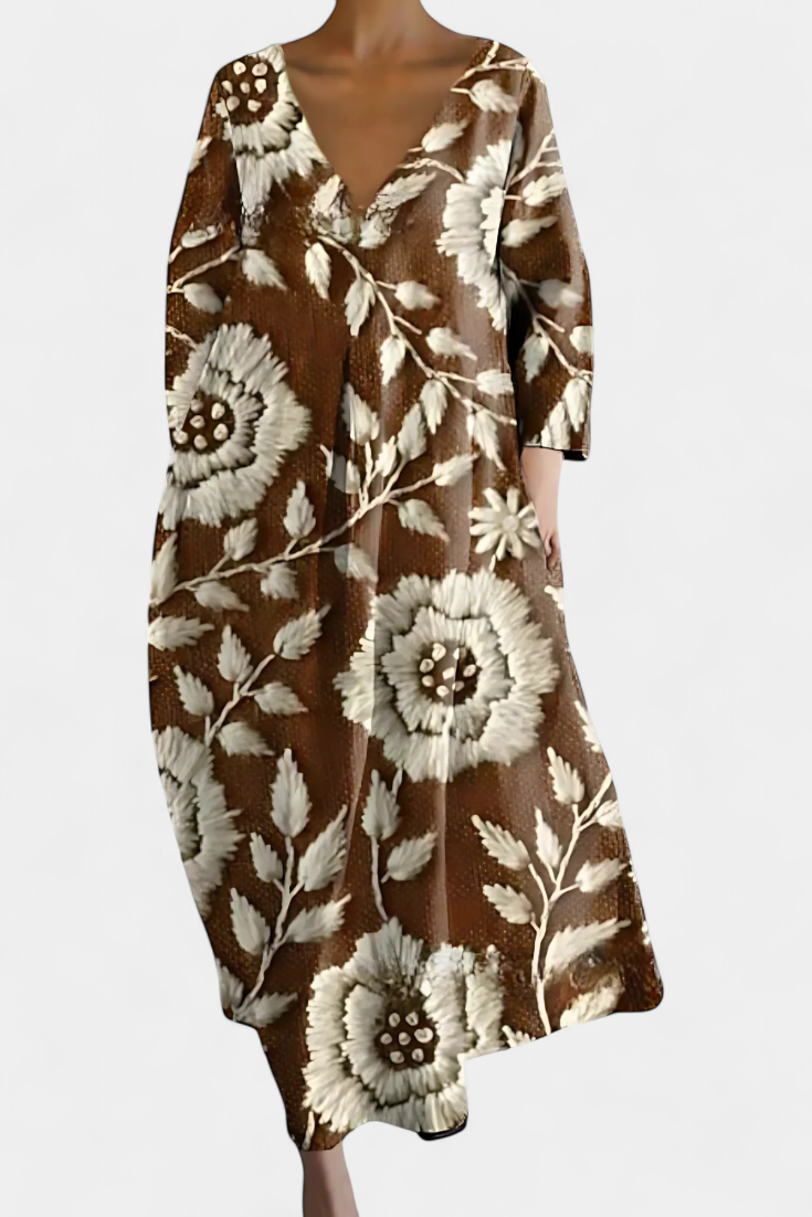 Anne Vestido de Malla con Escote en V