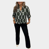 Noor – Blusa con Estampado Gráfico